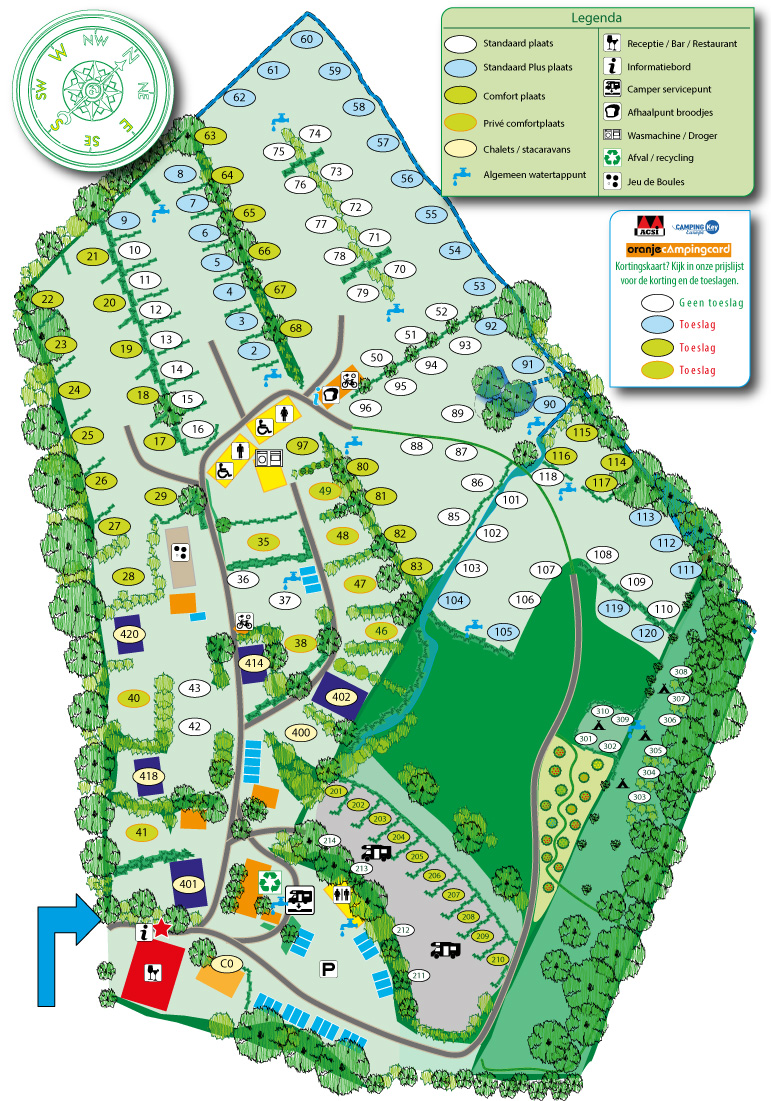 Plattegrond Camping Kuiperberg Ootmarsum