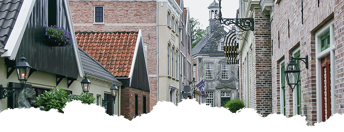 Oude panden aan de Gasthuisstraat in Ootmarsum