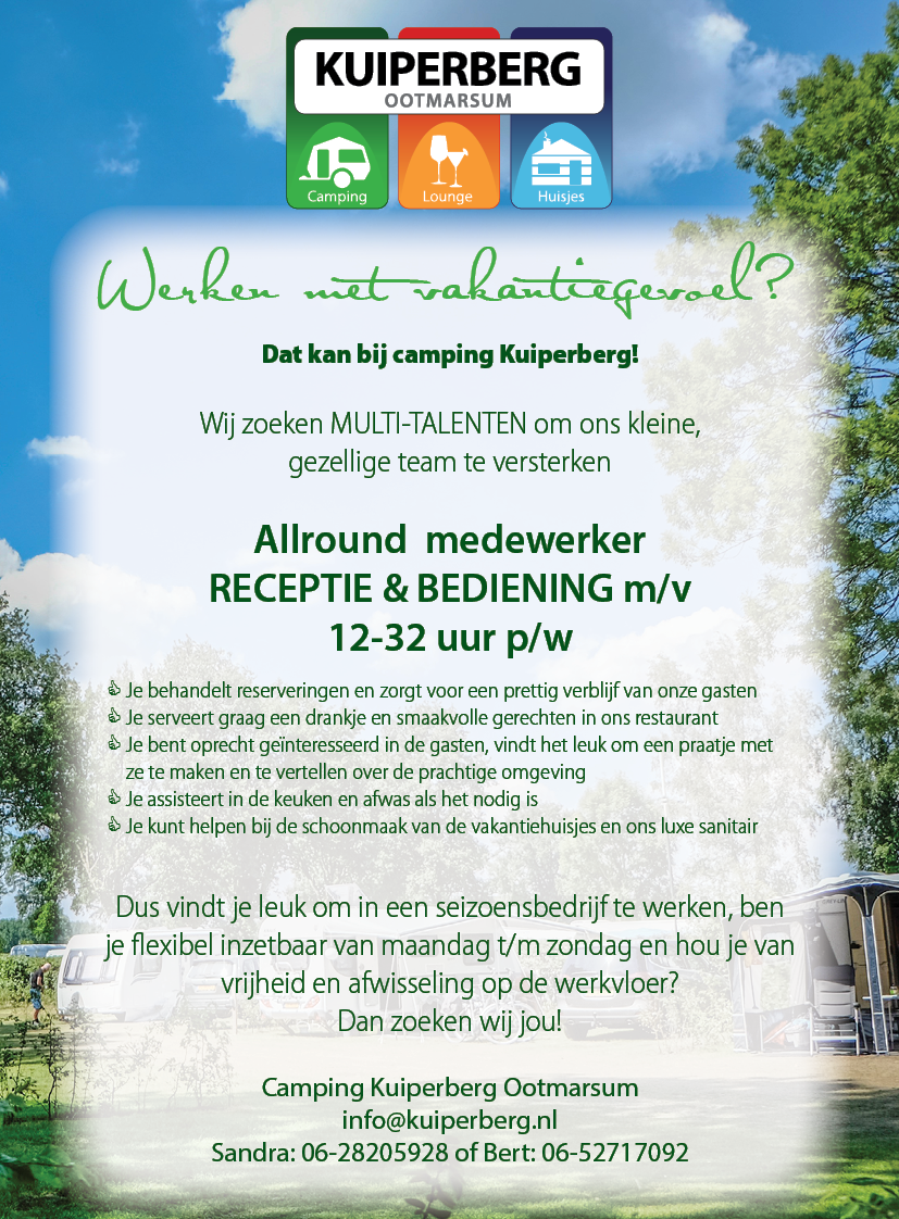 Plattegrond van Camping Kuiperberg in Ootmarsum